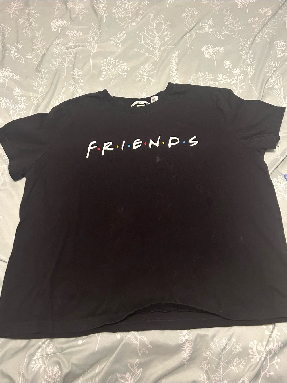 H&M Black Friends Graphic Tee with Warner Bros. Logo